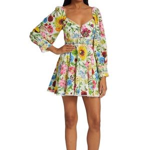 Alice & Olivia Crawford Mini Floral Dress